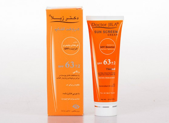 تصویر از دکتر ژیلا ضد آفتاب spf 63  رنگی 50 میلی انواع پوست