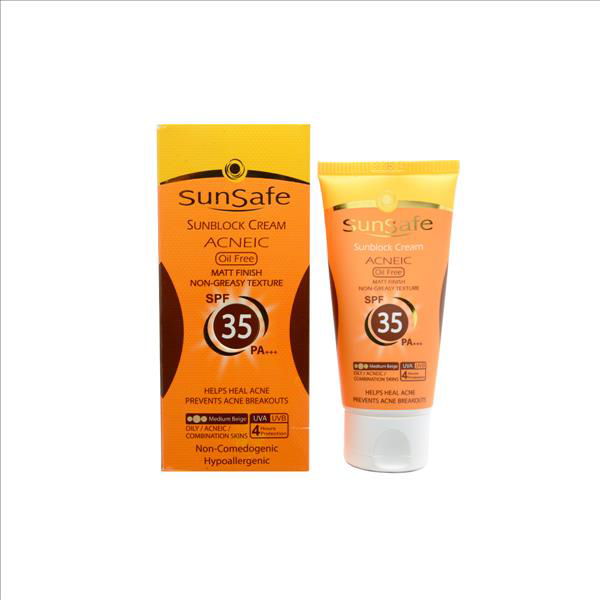 تصویر از سان سیف ضد آفتاب 35 SPF فاقد چربی - بژ روشن