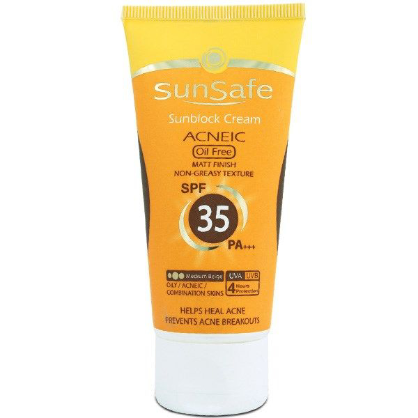 تصویر از سان سیف ضد آفتاب 35 SPF فاقد چربی - بژ متوسط