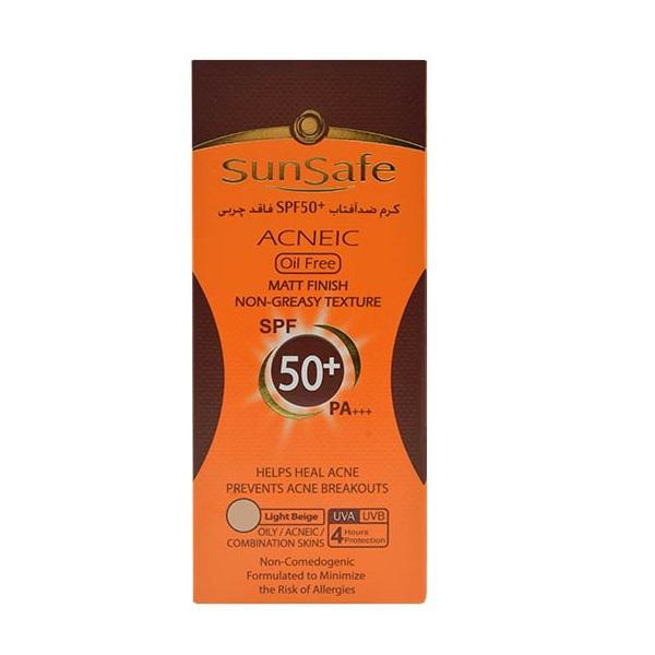 تصویر از سان سیف ضد آفتاب 50 SPF فاقد چربی - بژ طبیعی