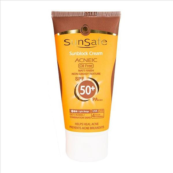 تصویر از سان سیف ضدآفتاب 50 SPF فاقد چربی - بژ روشن